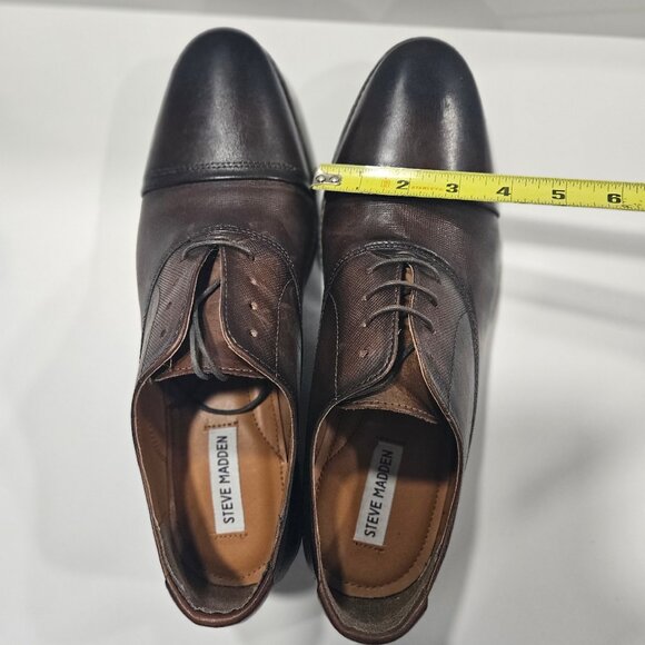 Steve Madden Finnch Cap-Toe Oxfords Men’s 10.5 Cognac (Tag Error) - Picture 8 of 13